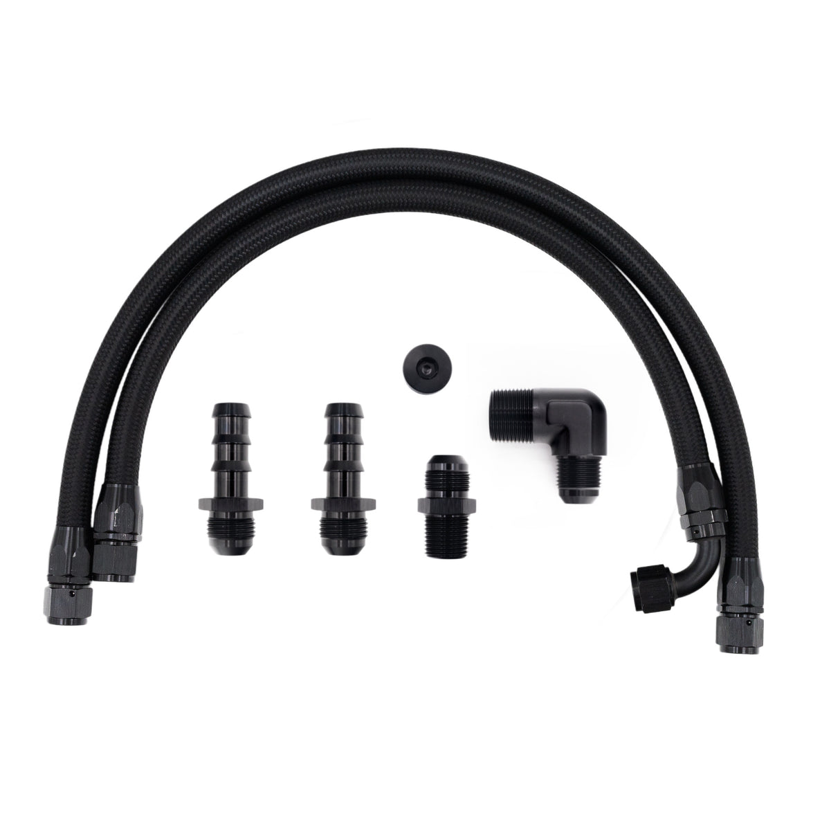 FSD 1989-1998 Dodge Cummins Heater Hose Kit Black Braided