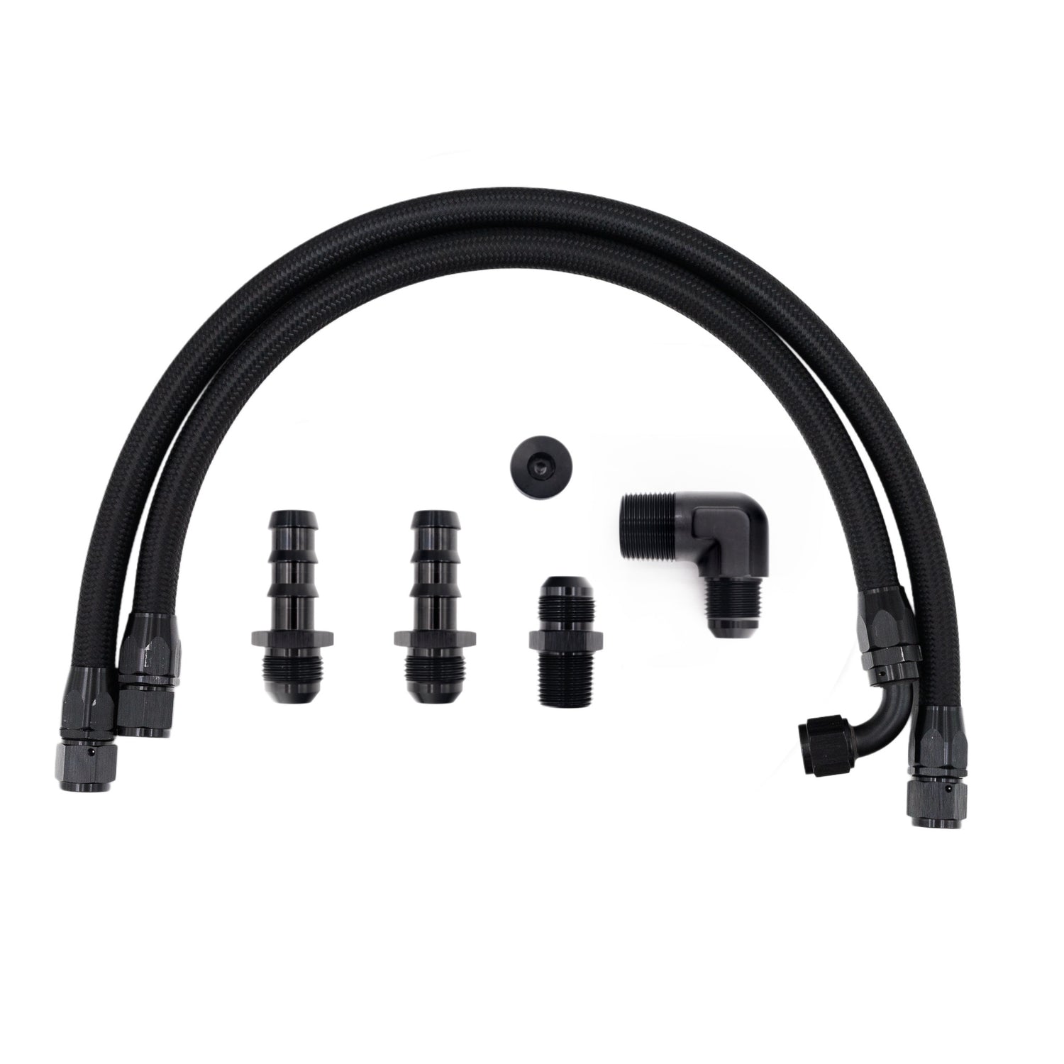 FSD 1989-1998 Dodge Cummins Heater Hose Kit Black Braided