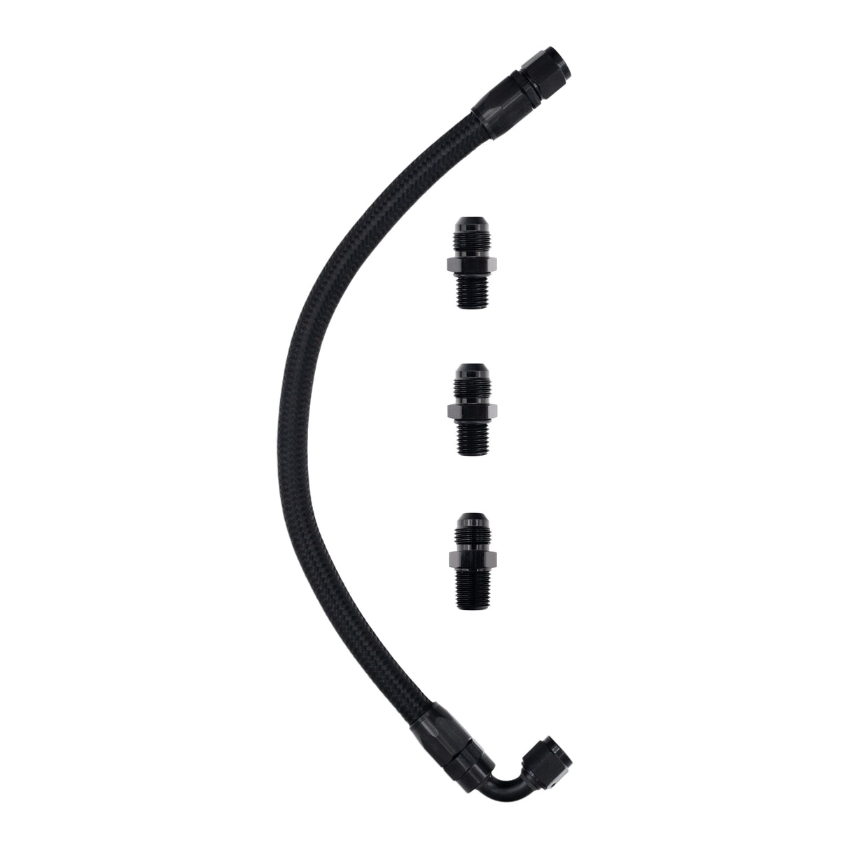 FSD 2003+ Dodge Cummins Factory Turbo Position Turbo Feed Line Kit Black Braided