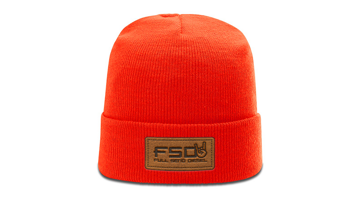 FSD Leather Patch Beanie