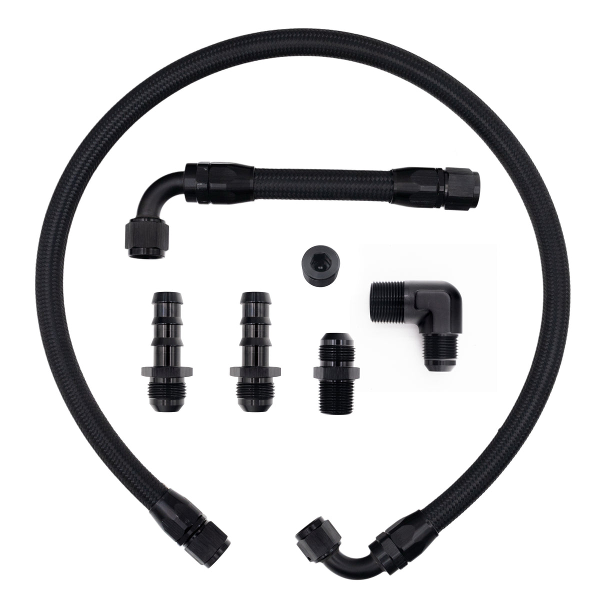 FSD 2003-2007 Dodge Cummins Heater Hose Kit Black Braided