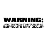 "Warning" Decal