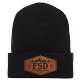 Leather Patch Beanie