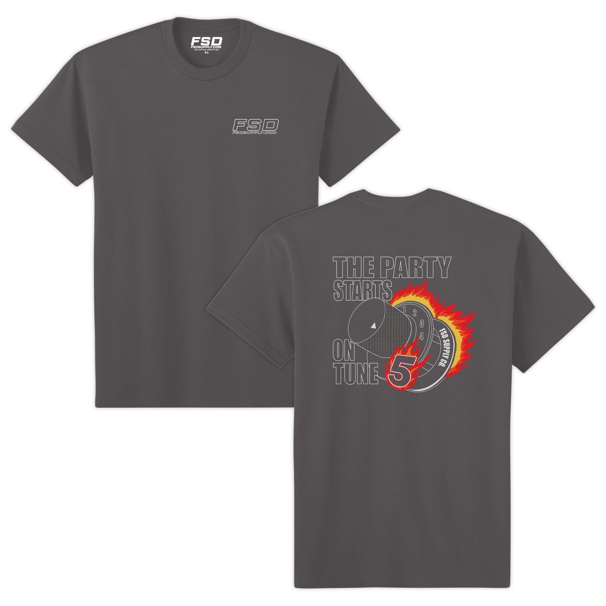 Party Starts on Tune 5 Tee
