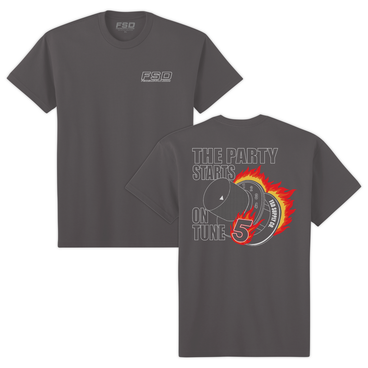 Party Starts on Tune 5 Tee