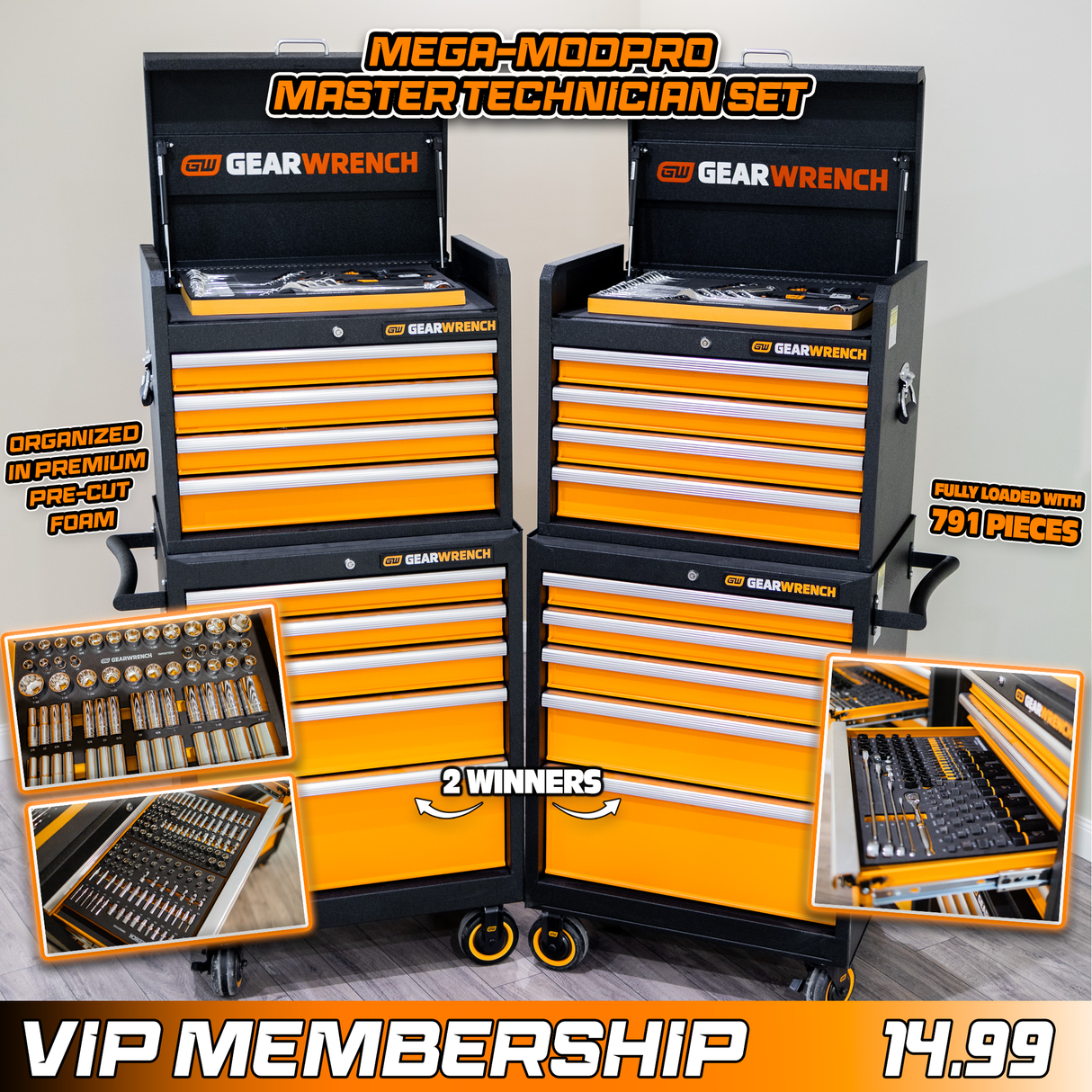 VIP Membership - “VIP26” GEARWRENCH FULLY LOADED TOOL BOX GIVEAWAY (2 Winners)