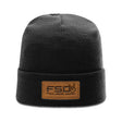 FSD Leather Patch Beanie