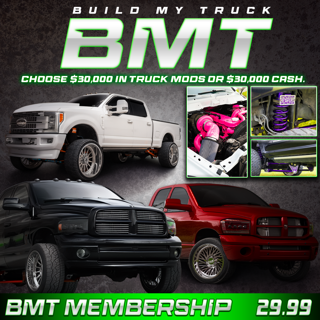 “BMT#2” - Build My Truck - Choose $30,000 In Work To Your Truck! Or take $30,000 in CASH!