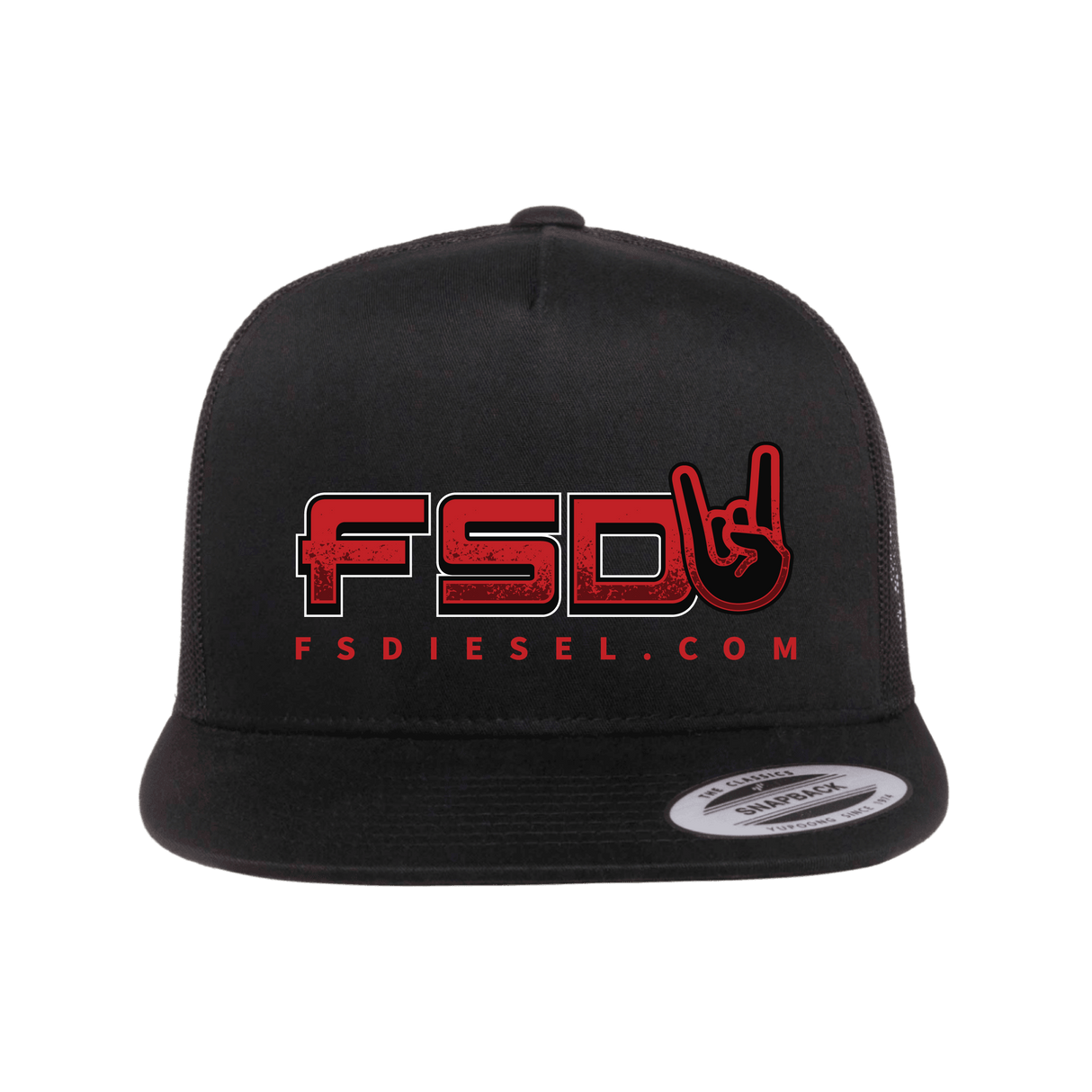 FSD Go-To Black Flat Snapback Trucker