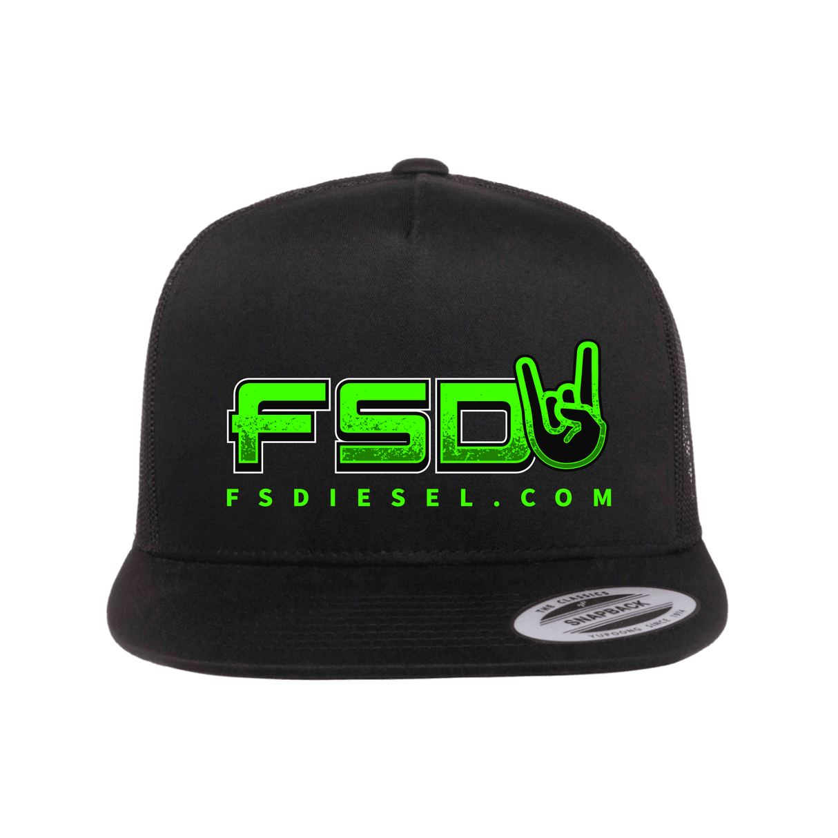 FSD Go-To Black Flat Snapback Trucker