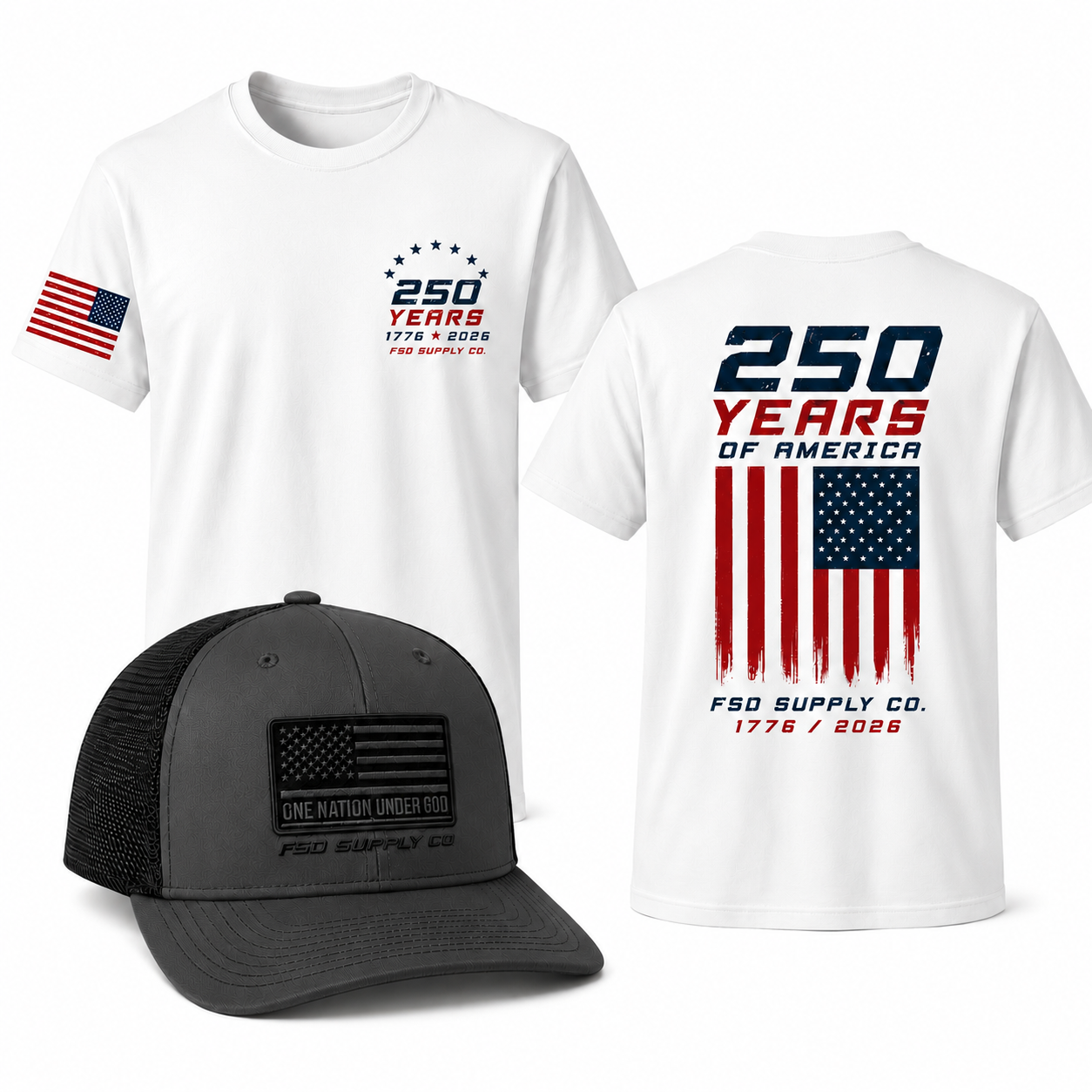 USA 250th Anniversary Hat & Tee Bundle
