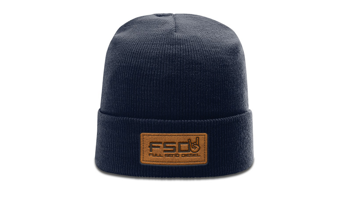 FSD Leather Patch Beanie