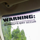 "Warning" Decal