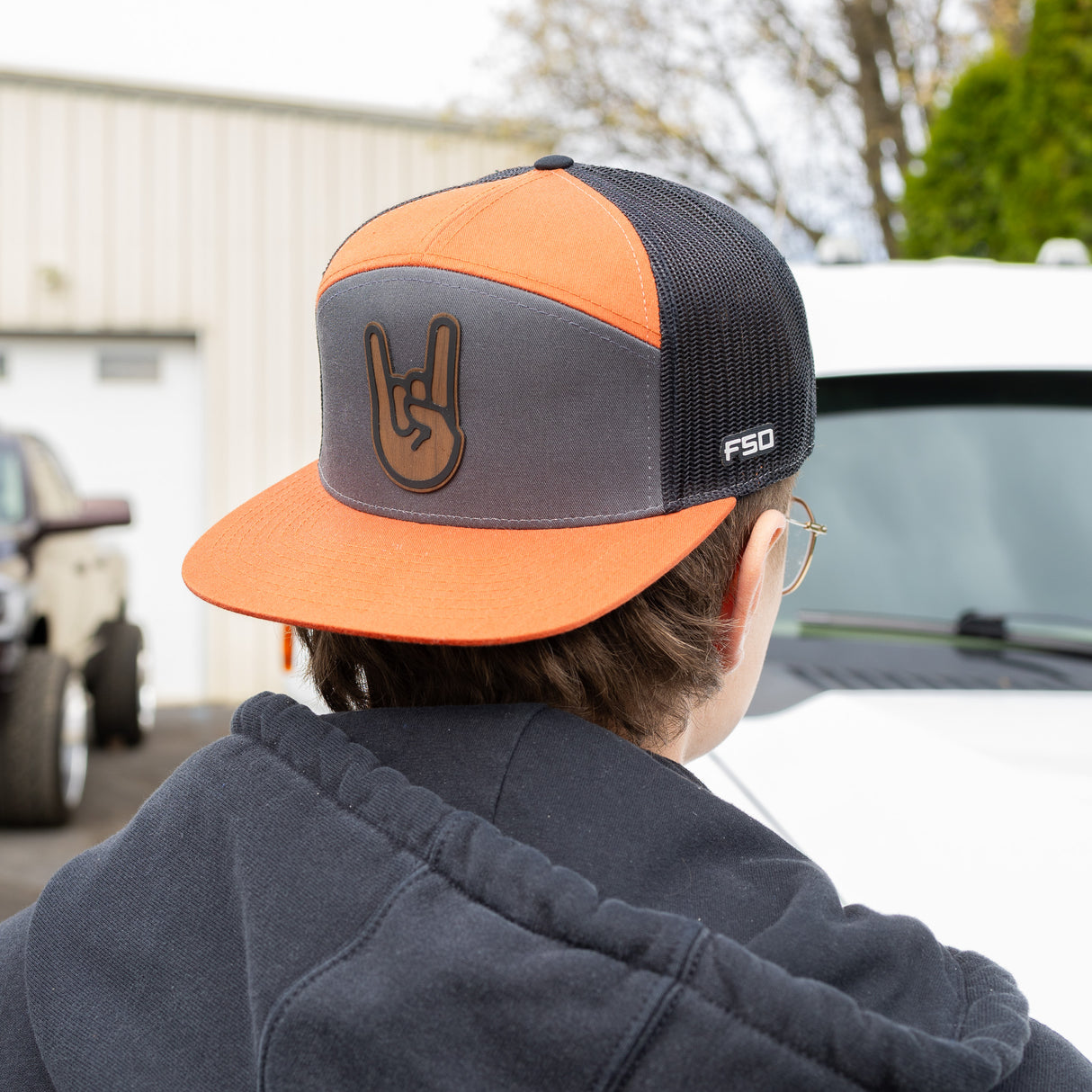 FSD Woodgrain Emblem Trucker