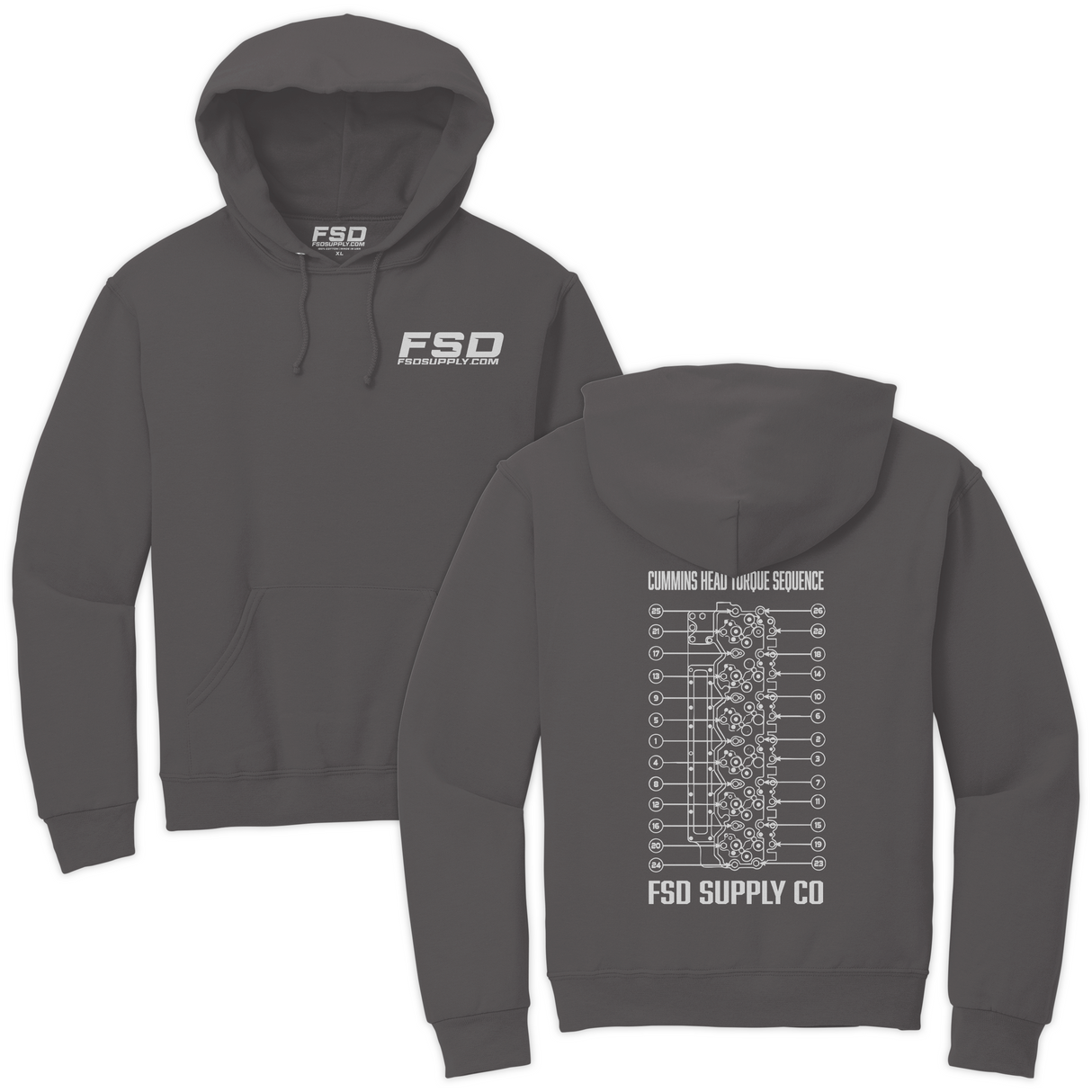 Cummins Head Torque Sequence Heavyweight Hoodie