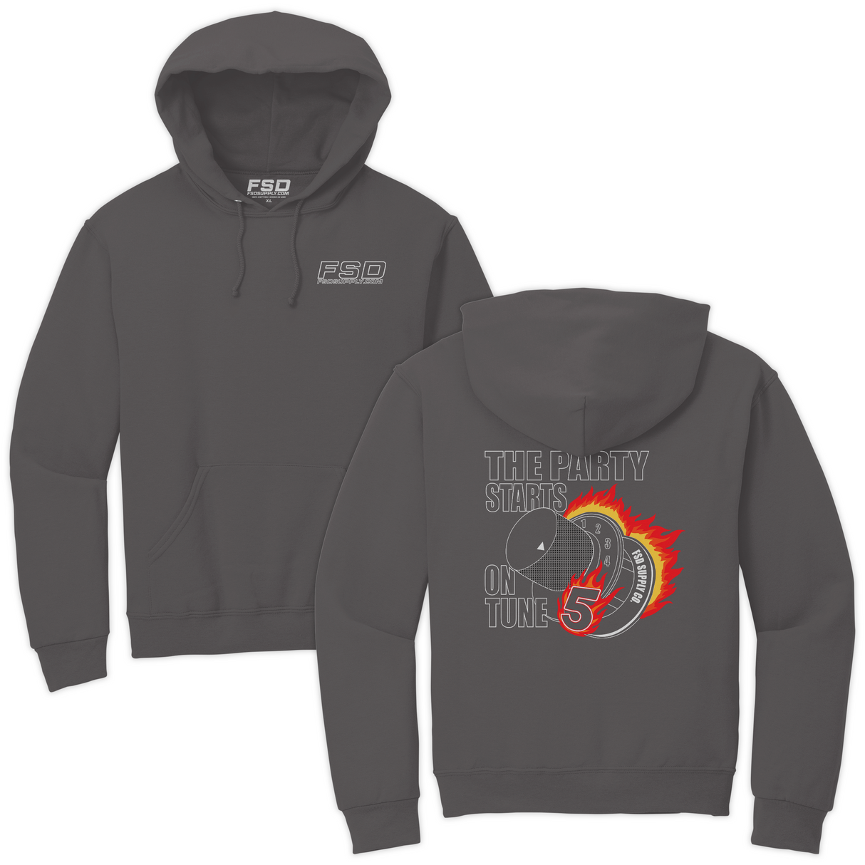 Party Starts on Tune 5 Heavyweight Hoodie