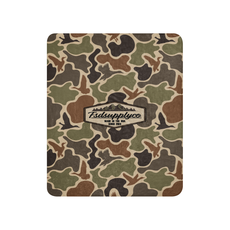 "Duck Camo" Sherpa blanket