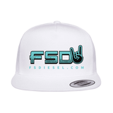 FSD Go-To White Flat Snapback Trucker