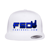 FSD Go-To White Flat Snapback Trucker