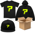 FSD25 Mystery Box contents: blacked-out limited edition tee, hoodie and hat with an open shipping box