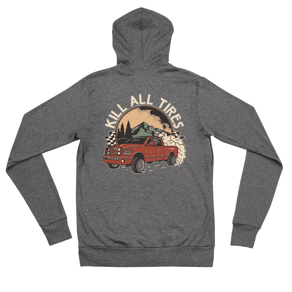 "Kill All Tires" Women's Zip Hoodie